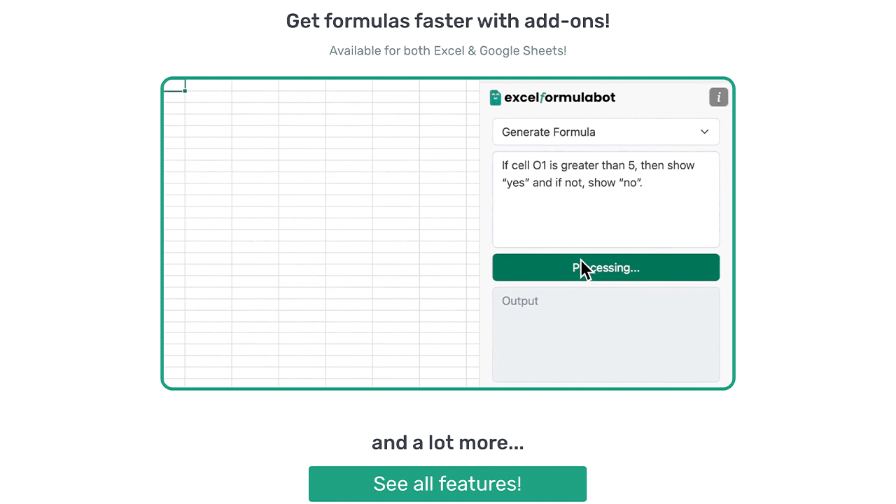 Excel Formula Bot - Inteligencia Artificial Excel Formula Bot - Inteligencia Artificial