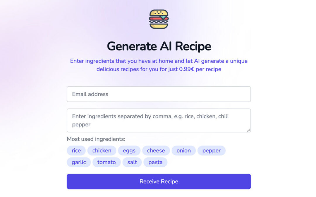 AI Recipe Generator - Inteligencia Artificial