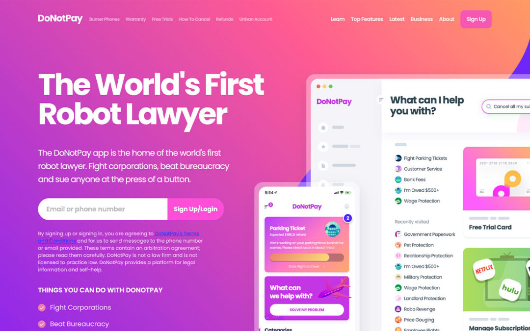 DoNotPay – Inteligencia artificial DoNotPay - Inteligencia artificial