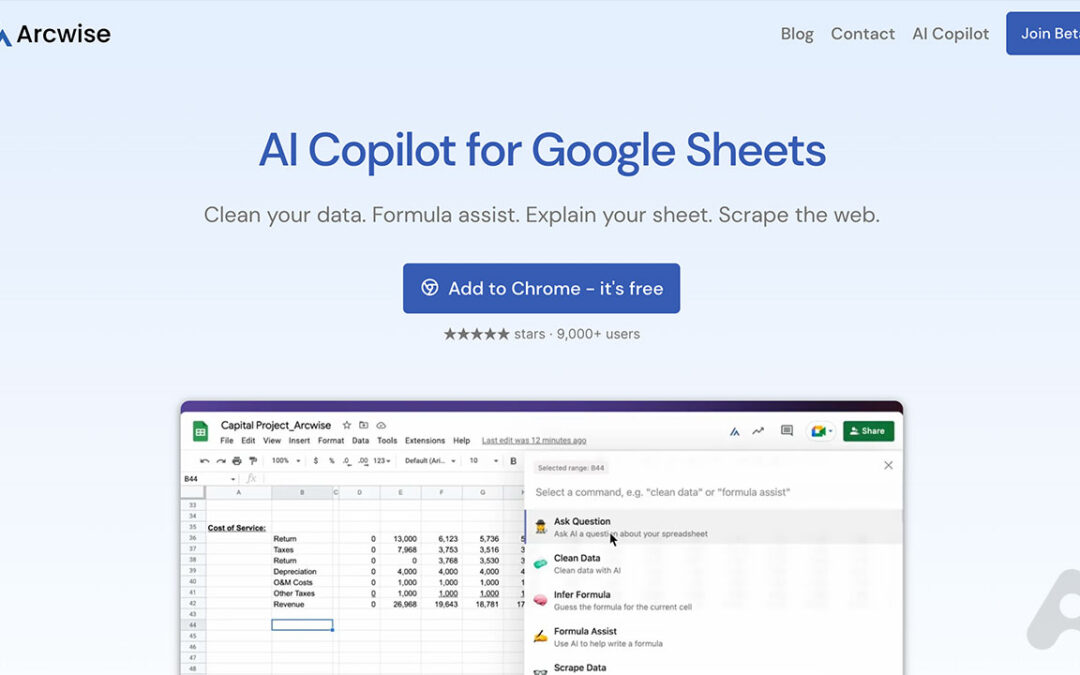 Arcwise - Inteligencia Artificial - Google Spreadsheet