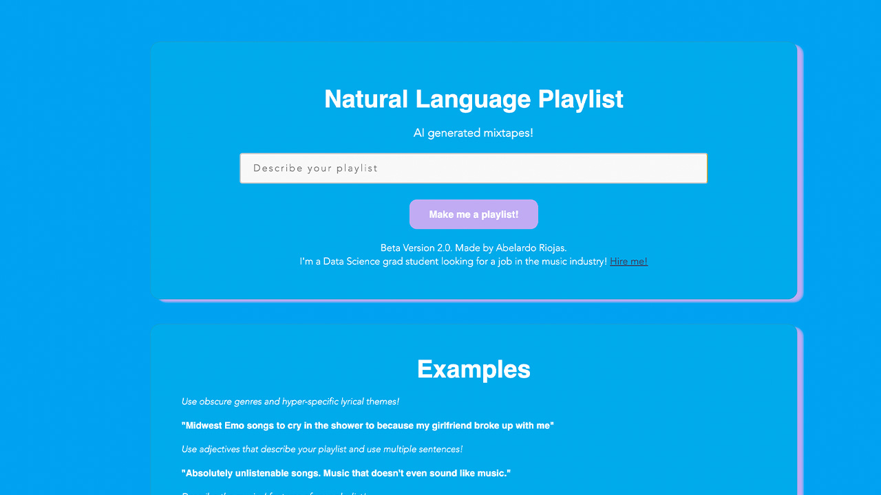 Natural Language Playlist – Inteligencia Artificial Natural Language Playlist - Inteligencia Artificial