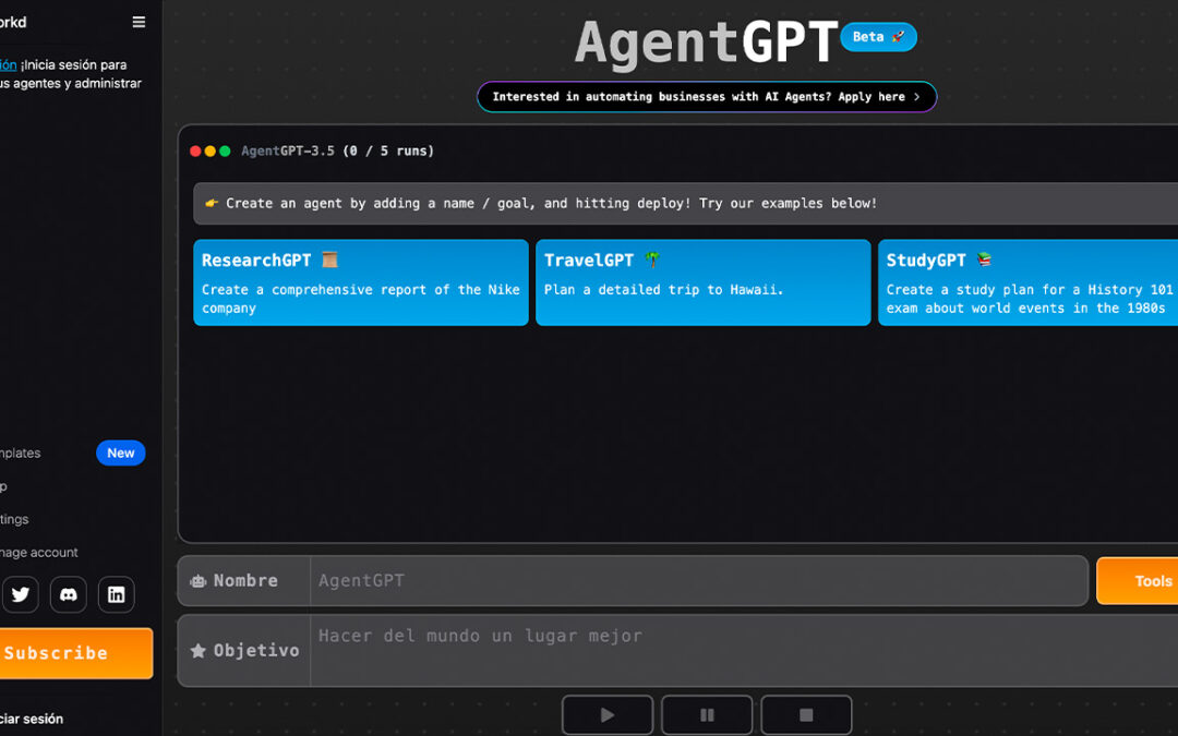 AgentGPT - Inteligencia Artificial