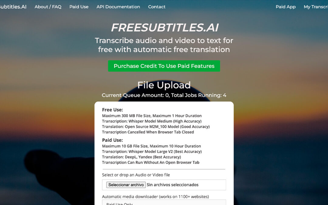FreeSubtitles - Inteligencia Artificial