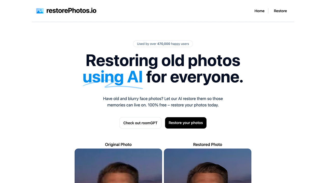 RestorePhotos – Inteligencia Artificial RestorePhotos - Inteligencia Artificial