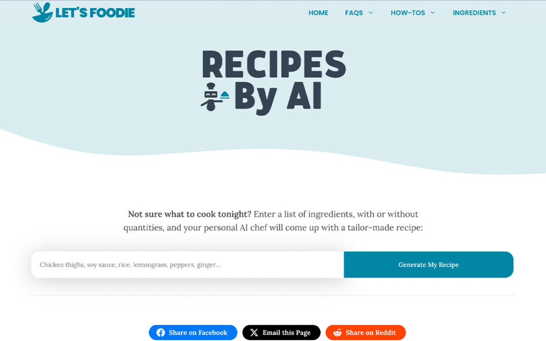Recipes by AI - Inteligencia Artificial